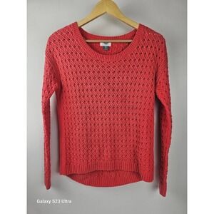 Women's Old Navy, sz XS, tangerine knit sweater, longsleeve